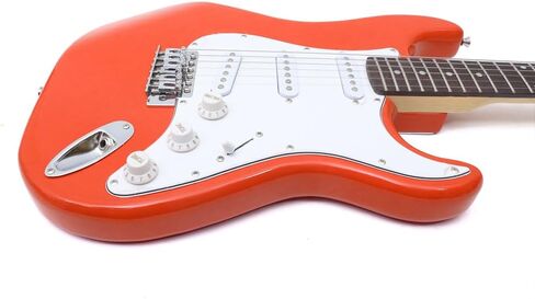 جيتار كهربائي 39 بوصة كامل الحجم مصنوع من الخشب الصلب SSS نمط الالتقاط للمبتدئين مجموعة كاملة مع الملحقات والحقيبة والأشرطة (فضي) in Kuwait