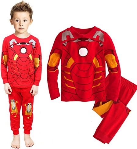 طقم بيجامات للأولاد 2-7T PJS ملابس نوم قطنية للأطفال طقم بيجامات نوم in Kuwait