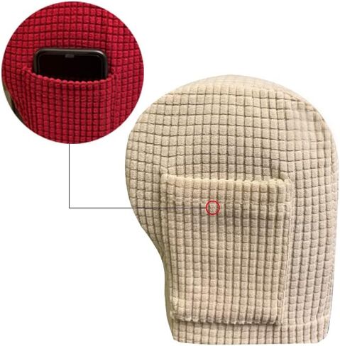 SXNING 2 Pcs Couch Arm Covers Polyester Anti- Slip Armchair Cover Armrest Cover for Chairs Sofa Stretch Armrest Covers Furniture Protector Washable Armchair Slipcovers (Grey with Pocket) in Saudi Arabia