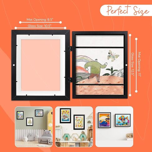 Nest & Nourish Kids Artwork Frame - Changeable Art Storage Decor - Free Coloring Pages - Children Mountable Art Display Schoolwork Crafts in Saudi Arabia