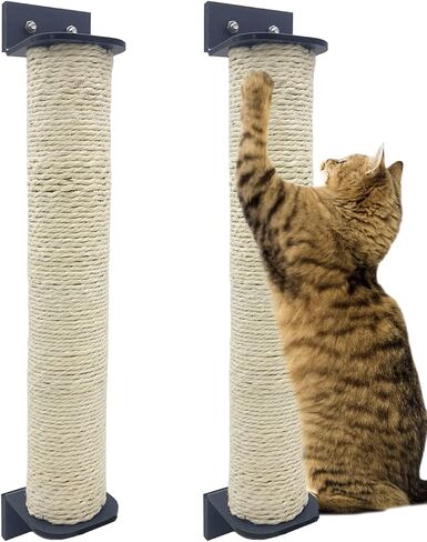 VCEPJH 2 Pcs Cat Scratching Post for Crate Cage Mounted Cat Scratcher Natural Sisal Scratch for Scratching and Climbing Furniture 15x2.7inches (Yellow) in Saudi Arabia