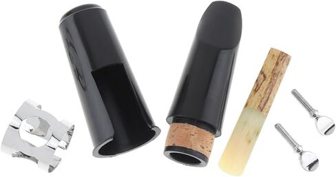 قطعة الفم OriGlam Bb Clarinet مع غطاء من القصب لقطع آلات النفخ، مجموعة قطع الفم التقليدية Bb Clarinet قطعة الفم الاحترافية للكلارينيت in Saudi Arabia