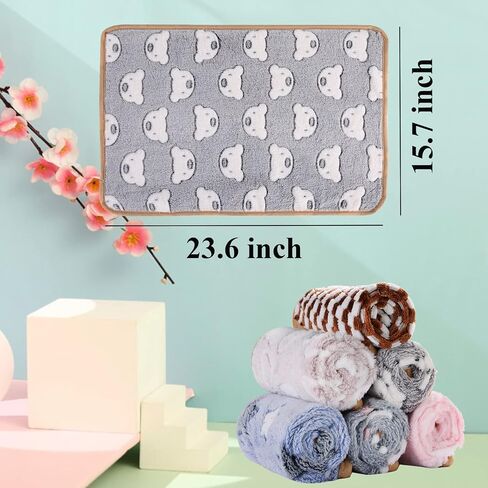 Grddaef 30X20 Inch Guinea Pig Fleece Blanket, 4Pcs Small Animal Washable & Plush Flannel Sleeping Mats Pad Rabbit Bedding Cage Liners for Hamster Guinea Pig Bunny Chinchilla Hedgehog Ferret in Saudi Arabia
