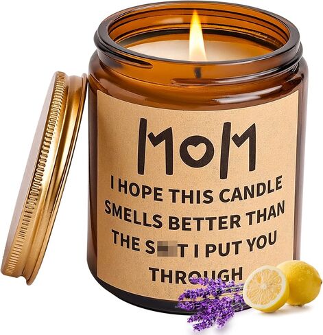 Best Birthday Christmas Gifts for Mom from Daughter and Son, Funny Mom Birthday Gifts, Mom Christmas Gifts, Lavender Soy Scented Candles for Home Scented in Saudi Arabia
