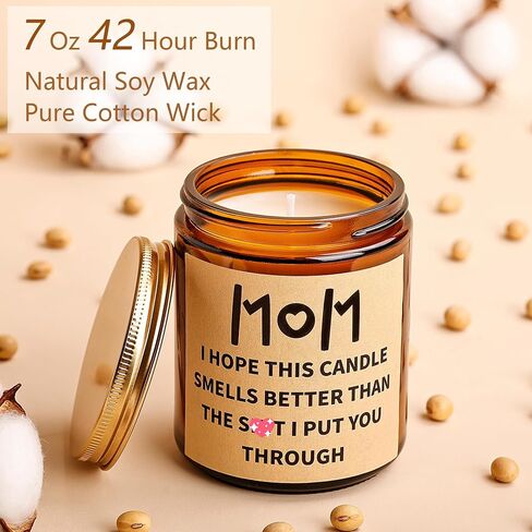 Best Birthday Christmas Gifts for Mom from Daughter and Son, Funny Mom Birthday Gifts, Mom Christmas Gifts, Lavender Soy Scented Candles for Home Scented in Saudi Arabia