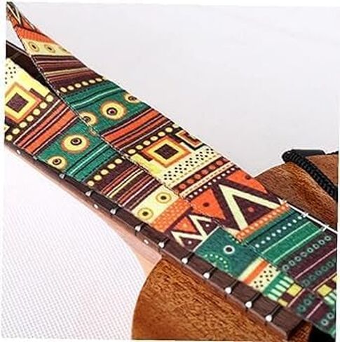 JJLFresheners 1 قطعة متعدد الألوان حزام القيثارة قابل للتعديل البوهيمي نمط الطباعة الشريط كليب على حزام الغيتار أداة الغيتار حبال الملحقات القيثارة الملحقات، الغيتار وباس الملحقات in Saudi Arabia