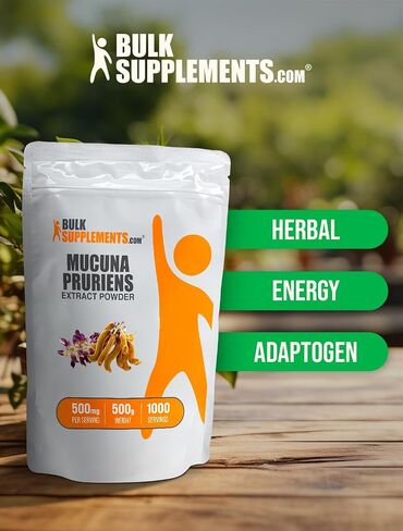 BULKSUPPLEMENTS.COM مستخلص Mucuna Pruriens - المكملات العشبية، مكملات Mucuna Pruriens، مسحوق Mucuna Pruriens - نباتي وخالي من الغلوتين، 500 مجم لكل وجبة، 500 جم (1.1 رطل) in Kuwait