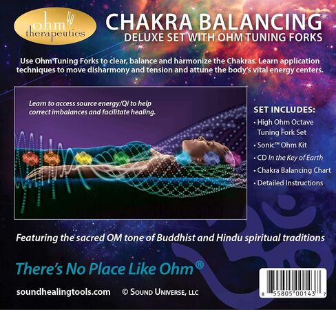 Ohm Therapeutics Sonic™ OHM Tuning Fork KIT for Crystal Clearing & Energy Practitioners (1088.8 Hz) Made in USA in Saudi Arabia