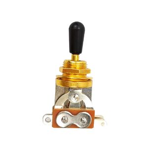 Shengsui Electric Guitar 3 Way Toggle Switch Pickup Selector with Tip for Les Paul Electric Guitar Chrome with Chrome Metal Tip