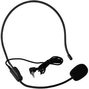Portable Mini 3.5mm Jack Head mounted Headset Microphone with Flexible Wired Boom for Voice Amplifier Speaker Karaoke Computer