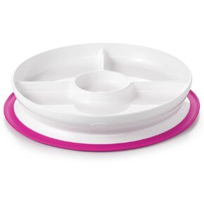OXO Tot Stick and Stay Suction Divided Plate - Opal