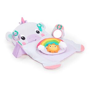 Bright Starts Tummy Time Prop & Play Baby Activity Mat with Support Pillow & Taggies - Sloth 36 x 32.5 in., Age Newborn+