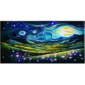6 Pack Art Acoustic Panels - 72"x48"x0.5" Self-Adhesive Acoustical Wall Panels, Decorative Acoustic Panels, Sound Absorbing Panels