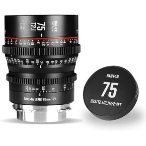 MEKE 35mm T2.1 Super 35 Prime Manual Focus Cinema Lens for PL-Mount Cine Camera Compatible with C700 PL, ARRI Amira, Alexa Mini etc.