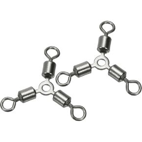 PATIKIL 3 Way Swivel Cross Line T Turn Rolling Terminal Tackle for Catfish Surf Rig Saltwater Freshwater Fishing