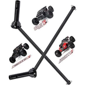 Front Drive Shaft Upgrades Part for Arrma 1/8 Kraton 6S BLX Outcast 6S BLX Notorious 6S BLX,ARRCat 2pcs Drive Shaft Upgrades Part,Harden Metal #45 Driveshaft Hop-up,(More Power 2022),Black