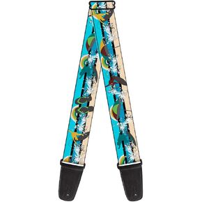 Buckle-Down Guitar Strap Beach Scene 1 2 Inches Wide (GS-W30251)