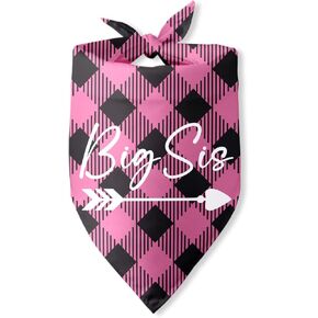 Big Sister Dog Bandanas Baby Announcement Gender Reveal Puppy Bandana Triangle Bibs Scarf Accessories for Small Medium