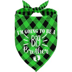 Dog Bandana, I Am Going to Be A Big Brother Dog Bandana, Dog Scarf White Printing, Dog Scarf Accessories, Dog Bandana Pet Scarf, Pet White Scarf Gender Reveal Accessories, Dog Bandana Gift (D20)