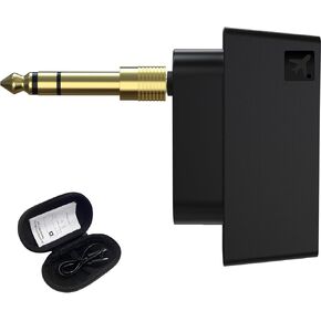 Digital Guitar Transmitter Receiver Compatible with Acoustic Guitar, Bass, Violin, Keyboard, and Other 6.35mm or 3.5mm Electric Instruments