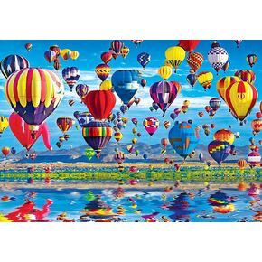 Kodak 1500 Piece Jigsaw Puzzle - Hot Air Balloons Above The Clouds in Kuwait