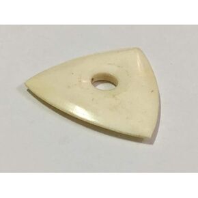 Guitar Picks Bone Triangle Model Handmade Pack Of 3 Pcs, White, Standard
