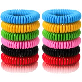 BuggyBands Mosquito Bracelets, 24 Pack Individually Wrapped, DEET Free, Natural and Waterproof Band