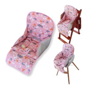 Kocpudu High Chair Pad, High Chair Cushion, Seat Cushion Breathable Pad, Comfortable Seat Belt Design, Cute Pattern, Soft and Comfortable, Baby Sits More Comfortable(Light Print Pattern)