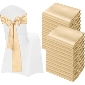 VitalCozy 60 Pcs Sashes for Chair Covers Sage Green Chair Sashes Decorative Chair Bows Chair Ties for Wedding Reception Banquet Party Restaurant Hotel Thanksgiving Event Home Decoration Supplies