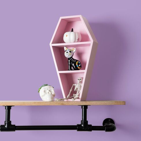 MANNY'S MYSTERIOUS ODDITIES Coffin Shelf Spooky Coffin Decor Goth Shelf - Black Coffin Shelves All 14 by 7 Inches in Saudi Arabia