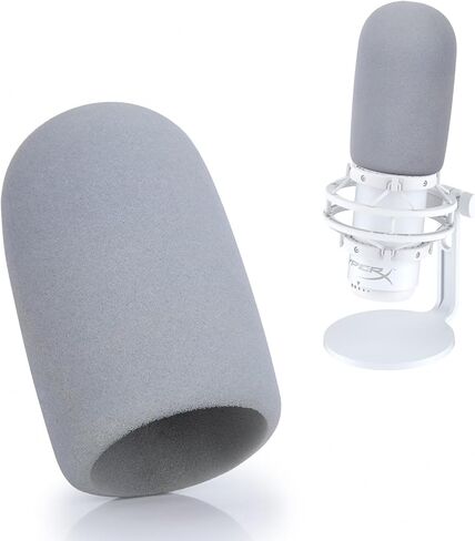 For HyperX QuadCast Mic Pop Filter - Microphone Cover Compatible with HyperX Quadcast Microphone, Soundproofing Noise Reduction, Improving Sound Quality, Pop Filter for QuadCast Mic by SUNMON（Gray） in Saudi Arabia