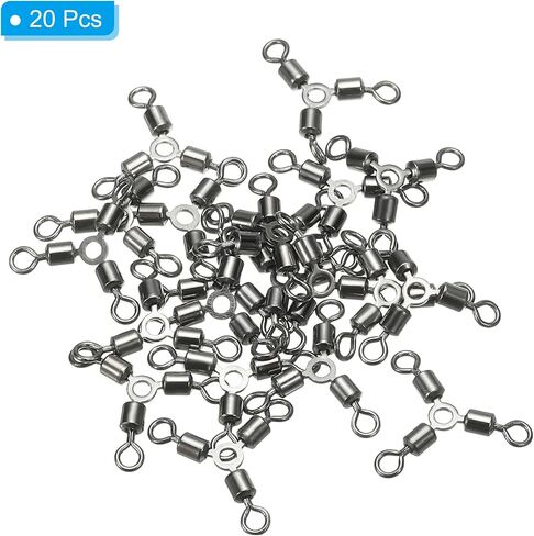 PATIKIL 3 Way Swivel Cross Line T Turn Rolling Terminal Tackle for Catfish Surf Rig Saltwater Freshwater Fishing in Saudi Arabia