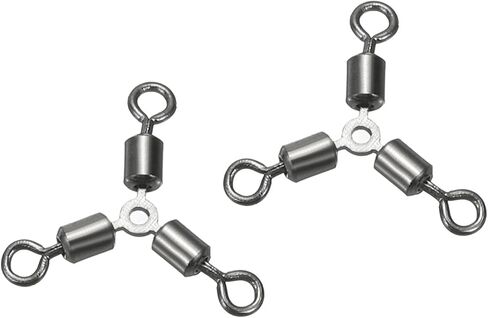 PATIKIL 3 Way Swivel Cross Line T Turn Rolling Terminal Tackle for Catfish Surf Rig Saltwater Freshwater Fishing in Saudi Arabia
