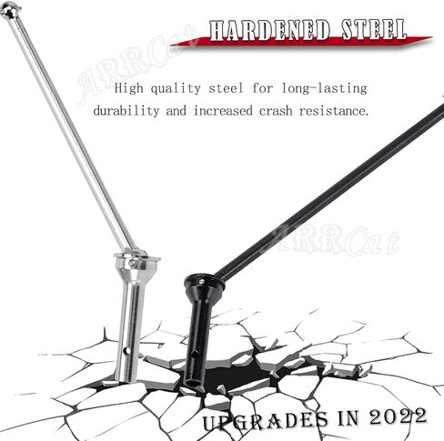 Front Drive Shaft Upgrades Part for Arrma 1/8 Kraton 6S BLX Outcast 6S BLX Notorious 6S BLX,ARRCat 2pcs Drive Shaft Upgrades Part,Harden Metal #45 Driveshaft Hop-up,(More Power 2022),Black in Saudi Arabia