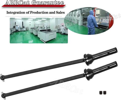Front Drive Shaft Upgrades Part for Arrma 1/8 Kraton 6S BLX Outcast 6S BLX Notorious 6S BLX,ARRCat 2pcs Drive Shaft Upgrades Part,Harden Metal #45 Driveshaft Hop-up,(More Power 2022),Black in Saudi Arabia