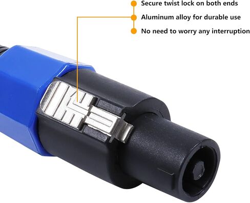 Pack of 2 50 Feet Speakon to XLR Cable - 2pcs 50ft. 2 Pole SpeakON Male to 3 Pole XLR Female Cables - Interface with Microphone, Amplifiers, Speakers, Soundboard Mix Audio Jack Wire in Saudi Arabia