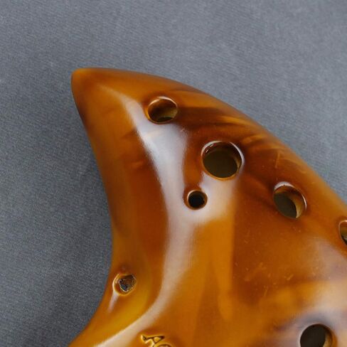 Unique Burning Ocarina 12 Agujeros Glossy Glaze 12 Holes Professional Ocarina brillante en alto (Yellow) in Kuwait