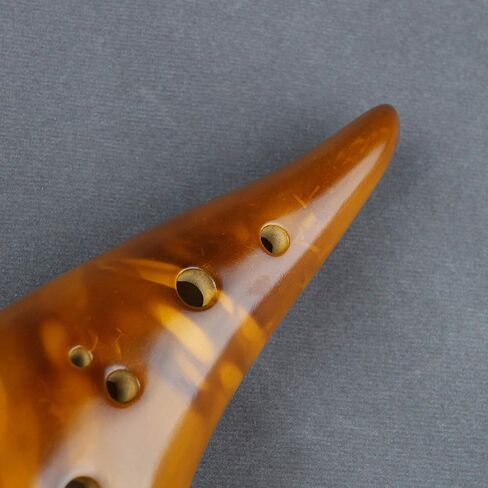 Unique Burning Ocarina 12 Agujeros Glossy Glaze 12 Holes Professional Ocarina brillante en alto (Yellow) in Kuwait