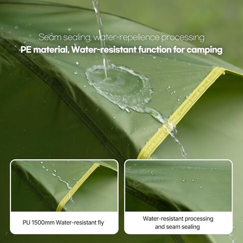 خيام للتخييم من شخص إلى شخصين، خيمة خفيفة الوزن تحمل على الظهر طبقة مزدوجة مقاومة للماء ببابين خيمة تخييم للتنزه في الهواء الطلق والتخييم وتسلق الجبال والسفر in Kuwait