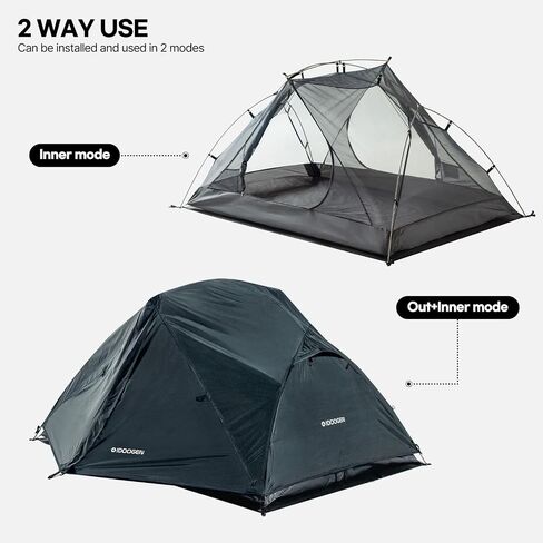 1-2 Person Tents for Camping, Lightweight Backpacking Tent Double Layer Waterproof Two Doors Camping Tent for Outdoor Hiking Camping Mountaineering Travel in Saudi Arabia