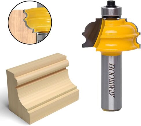 Architectural Molding Router Bits 1/2-inch Shank Handrail Milling Cutter Made of 45# Carbon Steel Tungsten Carbide Alloy Blade for Woodwork Tools in Kuwait