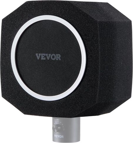 VEVOR Microphone Isolation Ball, High-Density Acoustic Foam, Windscreen Isolation Shield with Dual-Layered Pop Filter, for φ1.57 to 2.36 in Microphones Vocal Isolation Booth Noise Reflection Reduction in Saudi Arabia