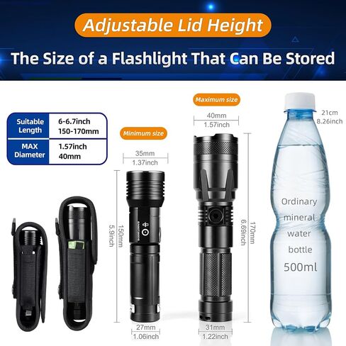 Flashlight Holster Tactical Flashlight Holster Flashlight Holder Molle, Adjustable Telescopic Flashlight Holster in Saudi Arabia
