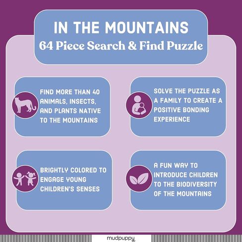 Mudpuppy African Safari — 64 Piece Search & Find Puzzle Jigsaw Puzzle Featuring Diverse Safari Animals and Over 40 Hidden Images to Find for Ages 4+ in Saudi Arabia