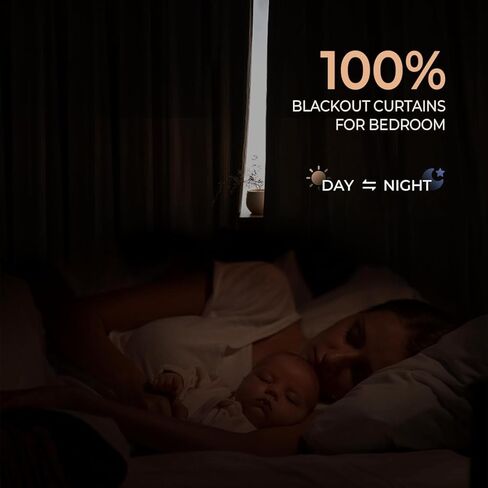 INOVADAY 100% Cream Blackout Curtains 84 Inch Length 2 Panels Set, Back Tab/Rod Pocket Linen Blackout Curtains for Bedroom Thermal Insulated Room Darkening Drapes Black Out Curtains, 52''W x 84''L in Kuwait