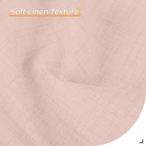 INOVADAY 100% Cream Blackout Curtains 84 Inch Length 2 Panels Set, Back Tab/Rod Pocket Linen Blackout Curtains for Bedroom Thermal Insulated Room Darkening Drapes Black Out Curtains, 52''W x 84''L in Kuwait