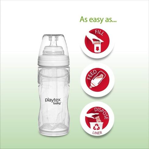 Playtex Baby Nurser Pre-Sterilized Disposable Drop-Ins Bottle Liners, Closer to Breastfeeding, 4 Oz, 50 Count in Saudi Arabia