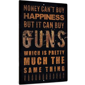 Putuo Decor Metal Vintage Music Sign, Retro Wall Decor for Coffee Bar, Man Cave, Garage, 12x8 Inches Aluminum Sign (Music Is What Feelings Sound Like)