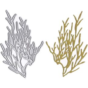 Seaweed Plant Dies 2.9 by 3.7 Inch Flower Leaves Metal Cutting Dies Christmas Craft Dies (#10)