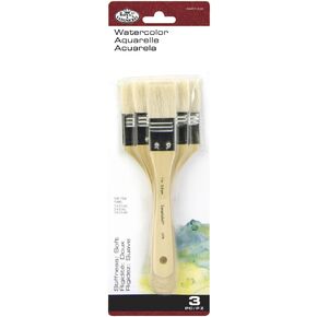 Royal & Langnickel Large Area Brush Goat Hair wash Set - Pack of 3 Brushes